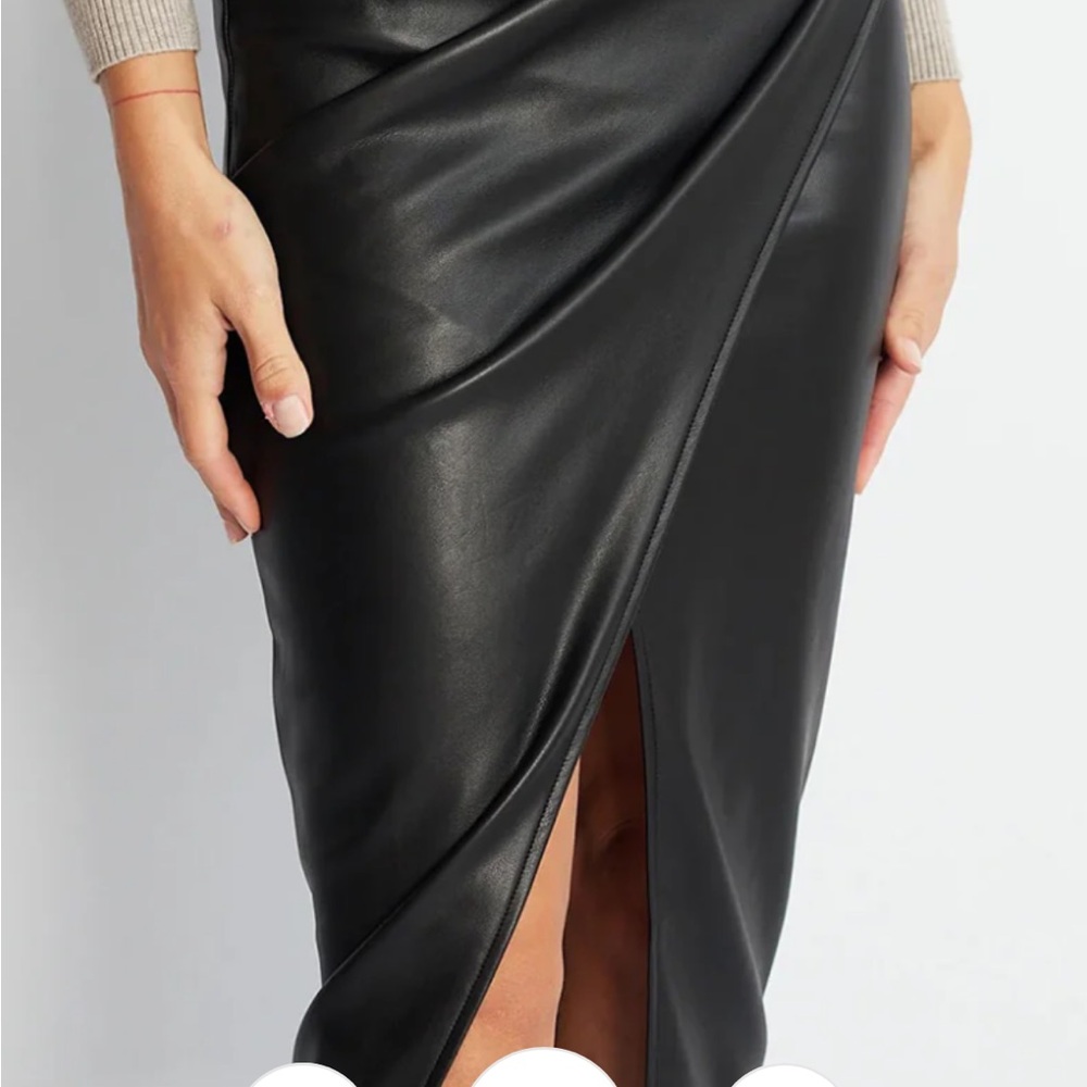 NWT Commense Elegant Black Wrap Pencil Skirt